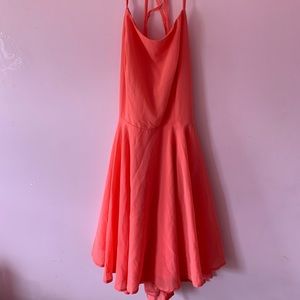 Charlotte Russe salmon fit and flare dress